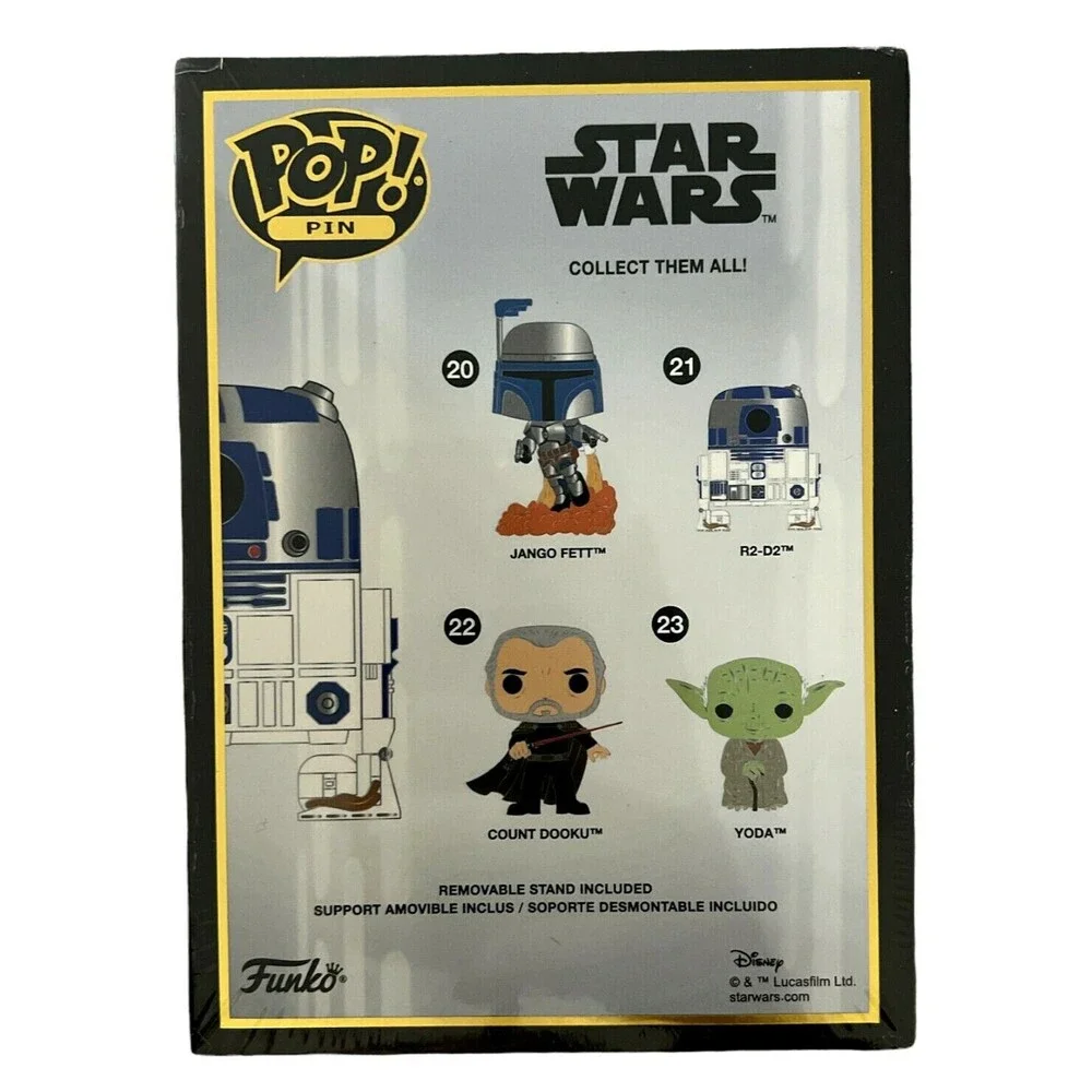 Star Wars Funko POP PIN 21 R2-D2 DROID Collectible Enamel Pin Removable Stand